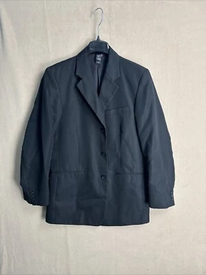 Claiborne Men's Sport Coat Blazer Poly Blend 38R Solid Black 3 Button - Image 1 of 4