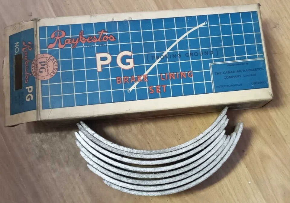 Ford Consul/Zephyr 1951 52 53 54 55 6 revestimientos de freno Raybestos 855D {8} Foto 1 de 1