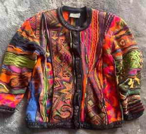 COOGI Knitted Cardigan Long Sleeve 3D Knit Size SS Made in Australia - Picture 1 of 3