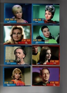  Star Trek TOS Archives & Inscription Heroes and Villains 18 card set