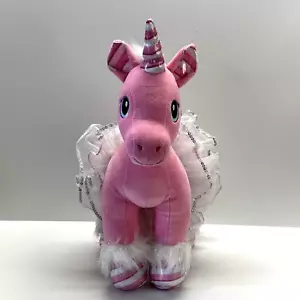 Build A Bear Zuckerstange Wirbel Einhorn rosa funkelt mit weißem Tutu Plüsch 16 Zoll - Bild 1 von 18