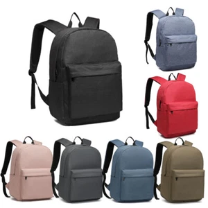 Rucksack Girls Boys Functional Basic Backpack Large School Shoulder Bag Travel - Picture 1 of 67