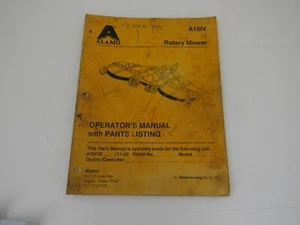 Alamo A15IV Rotary Mower Operator's Manual with Parts List Catalog - Picture 1 of 3