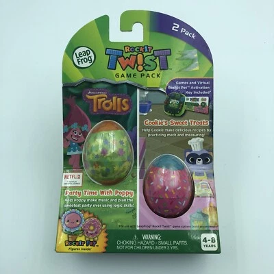 Leap Frog RockIt Twist 2 Game Two Pack Games Trolls Poppy & Cookies sweet Treats - Image 1 of 4