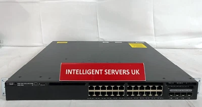 Cisco Catalyst WS-C3650-24PS-E 24 1G Ethernet PoE+ 4x1G Uplink port IP Services - Image 1 of 2