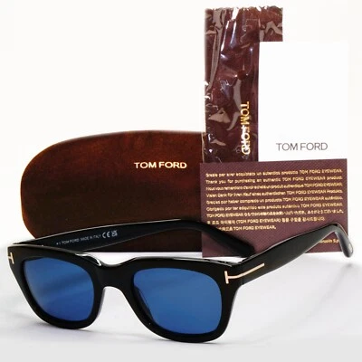Tom Ford Sunglasses Black Glossy Dark Bue Spectre Bond FT5178 TF 5178 001 50mm - Image 1 of 4