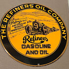 Vintage Style Refiners Oil Company Gasoline Porcelain Gas Sign