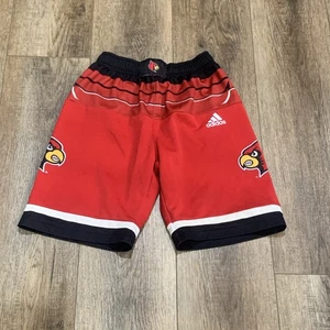 2015 Adidas Louisville Cardinals Basketball Youth Shorts Red Small Size 8 - Picture 1 of 4