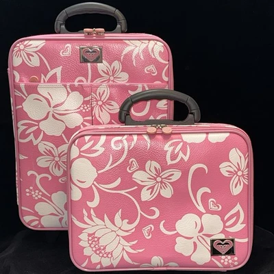 Roxy Girl Carry On Suitcase & Organizer Luggage Set Y2K Floral Pink - Image 1 of 4