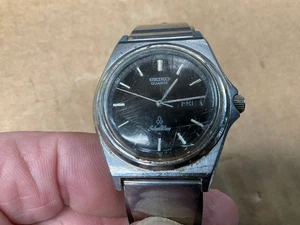 Vintage Seiko Silver Wave 5933-701A Armbanduhr mit Flatu Don Juan Band (M) FUNKTIONIERT! - Bild 1 von 5