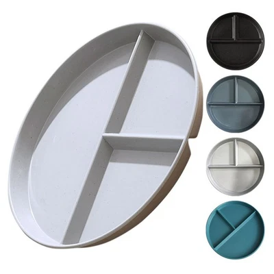  Assiette divisée, plateau à compartiment réutilisable, assiette de collation de - Photo 1/4