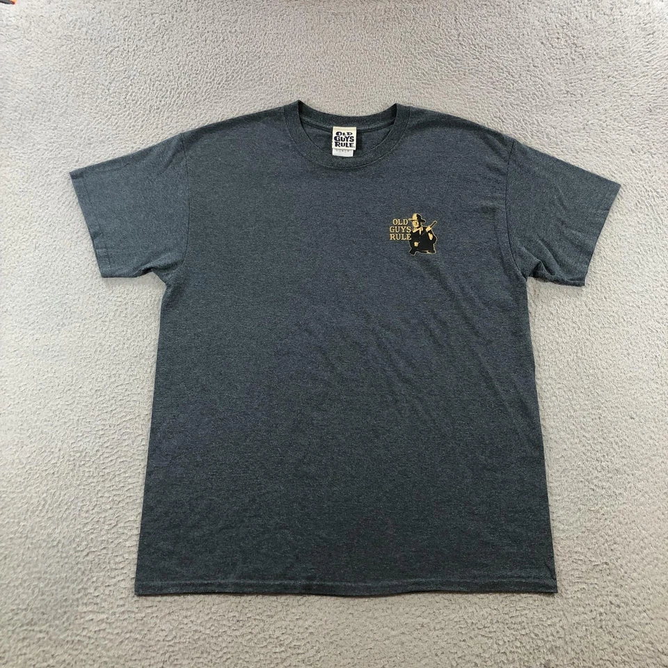 Camisa Old Guys Rule Para Hombres Grande Gris John Wayne Gráfico Camiseta Vaquero Occidental Años 2010 Foto 1 de 4