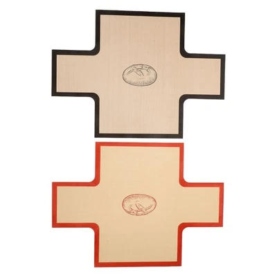  2 PCS High Temperature Resistant Silicone Baking Mat Bread Pad Dough - Image 1 of 4