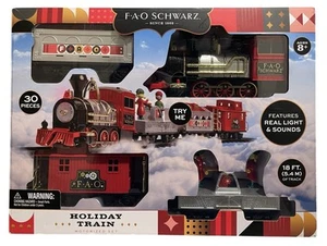 FAO Schwarz 30 Piece Motorized Classic Train Set 18' of Track Macy's Exclusive - Picture 1 of 2