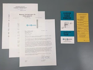Cordem Generator Brochure + References + Dealer Memo 1962 - Picture 1 of 3