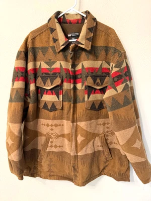 Banana Republic Cabinwear men's XL wool southwest aztec jacket lined heavy warm - Image 1 of 4