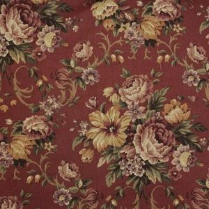Mill Creek Vintage Floral CURRANT Cotton Drapery Pillow Upholstery Sewing Fabric - Picture 1 of 9