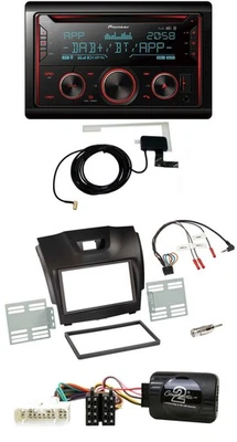 Pioneer 2DIN Lenkrad DAB USB CD Bluetooth Autoradio für Isuzu D-Max ab 12 dunkel - Bild 1 von 4