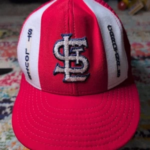 Vintage St Louis Cardinals MLB Baseball AJD Lucky Stripes Hat - Picture 1 of 10