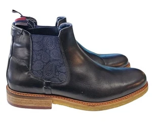 Ted Baker Camroon 4 Chelsea Bronzo Black Ankle Boots  Size US 12 - UK 11 - EU 45 - Picture 1 of 7