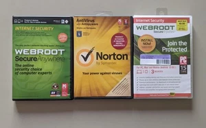 Webroot Secure Anywhere Internet Security (Sealed-New) / + 2 Norton & Webroot - Picture 1 of 2