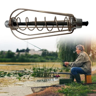 Feeder Cage Metal Baits Cage Holder Fishing Accessories Spring Feeder Baits Cage - image 1 of 4