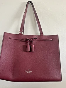 Bolso de Mano/Bolso Bandolera Kate Spade Raspberry Hayes con Detalle de Lazo y Borla - Imagen 1 de 9