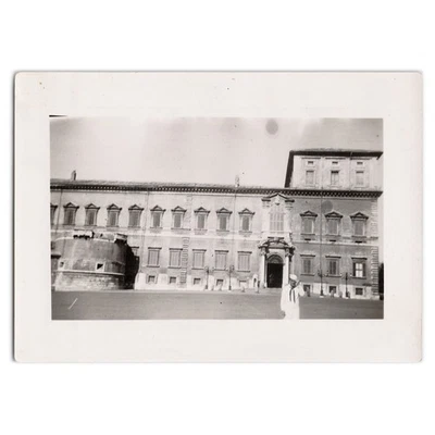 Photograph of Quirinal Palace Rome Italy - 1940s Sailor in Uniform - Piazza View - Image 1 of 2
