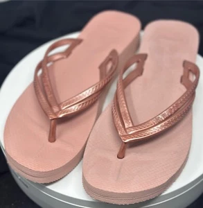 Havaianas Toe Bar Flip Flops Rosegold Sandalen Label Eur 42 - Bild 1 von 5