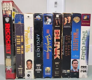 Lot Of 9 Vintage Adventure, Action, And More Movies VHS UNTESTED  - Imagen 1 de 21