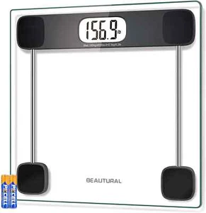 Digital Bathroom Scale for Body Weight, LCD Display, 400Lb, 4 AAA Batteries and - Picture 1 of 5