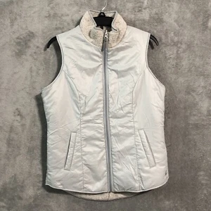 Smartwool Vest Womens Medium Gray Anchor Line Sherpa Reversible Jacket Wool - Picture 1 of 16