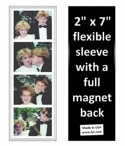 100 Magnetic Photo Booth Frames 2x7 Full Magnet Back, white/black free shipping - Picture 1 of 6