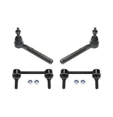 4 Pc Front Outer Tie Rod Ends Sway Bar End Link Suspension Kit for Hummer H3 H3T - Image 1 of 4
