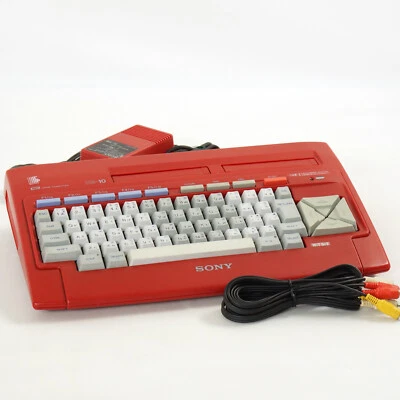 MSX SONY HIT BIT HB-10 Home Computer Rosso Mantenuto Testato 213320 - Immagine 1 di 4