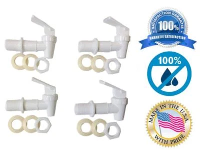 AQUANATION BPA Free Replacement Cooler Faucet Water Jug Ceramic Crock Spigot Spout - White