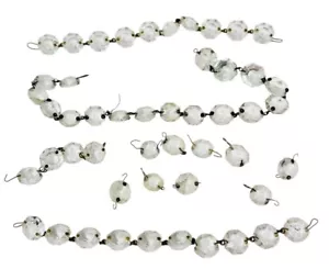 50 CRYSTAL PRISIMS, ATTACHMENT BUTTONS FOR LUMINIERES OR CHANDELIERS - Picture 1 of 5