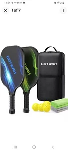 2er Set Pickleball Paddel Set leichte Kohlefaser USAPA zugelassen - Bild 1 von 12