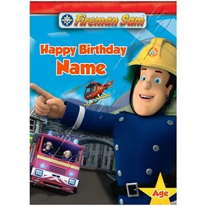 Fireman Sam - Personalised Birthday Card Son Grandson Brother Boy Children - Picture 1 of 1