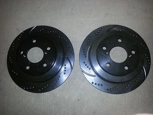 Rotor de disco de freno ranurado con hoyuelos deportivos de rendimiento 31043DS (TRASERO 2 piezas)  - Imagen 1 de 2