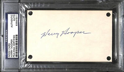 Harry Hooper Signed 3x5 Index Card PSA/DNA HOF Baseball Hall of Fame White Sox - Image 1 of 4