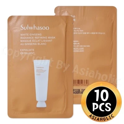 Sulwhasoo White Ginseng Radiance Refining Mask 5ml x 10pcs (50ml) Sample Newest - Image 1 of 4