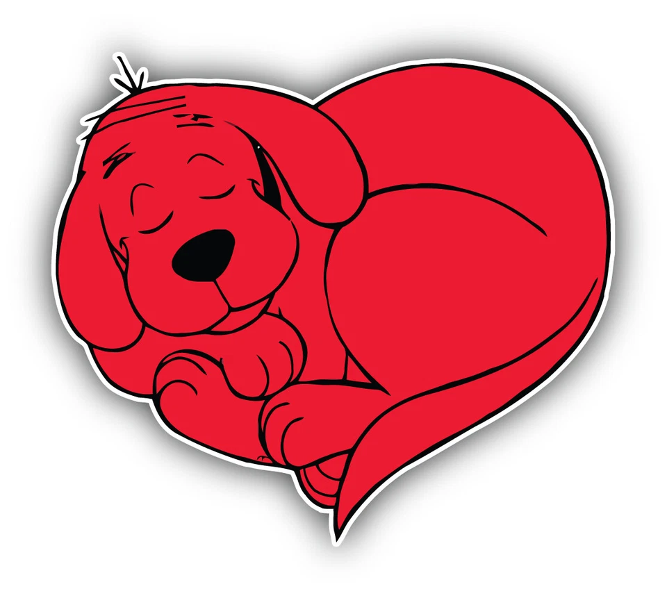 Clifford the Big Red Dog Cartoon Clifford Sticker Bumper Decal - ''SIZES''