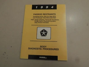Manual de diagnóstico Diag Werkstatthandbuch 1994 Jeep Grand Cherokee Acclaim Shadow - Imagen 1 de 10