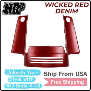 Rear Fender Filler Panel Fit For Harley Road Glide 14-23 19 20 Wicked Red Denim - Imagen 1 de 8