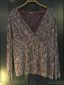 Damen Spirito de Artigiano Größe 16 Wickeltop, lange Ärmel, lila - Bild 1 von 10