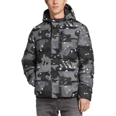 Timberland Mens Windproof Water Resistant Goose Eye Down Jacket Hooded Warm Coat - Image 1 of 4
