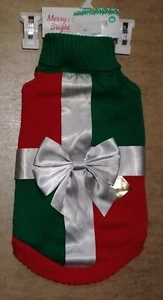 Merry & Bright Dog Christmas Holiday Ugly Sweater Size M Medium - Present - Picture 1 of 2