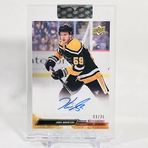 Jake Guentzel 2022-23 Upper Deck Clear Cut UD Exclusives Auto /35 #CC-GU Pens - Picture 1 of 4