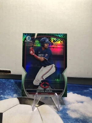2023 Bowman Bryan Acuna Chrome Prospects Grass Refractor /99 #BCP-37 RC - Image 1 of 2
